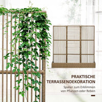 Polyrattan Hochbeet Rankgitter Blumenkasten