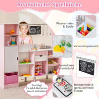 2in1 Kinderküche Kaufladen Spielküche Tafel 82 Zubehörteile