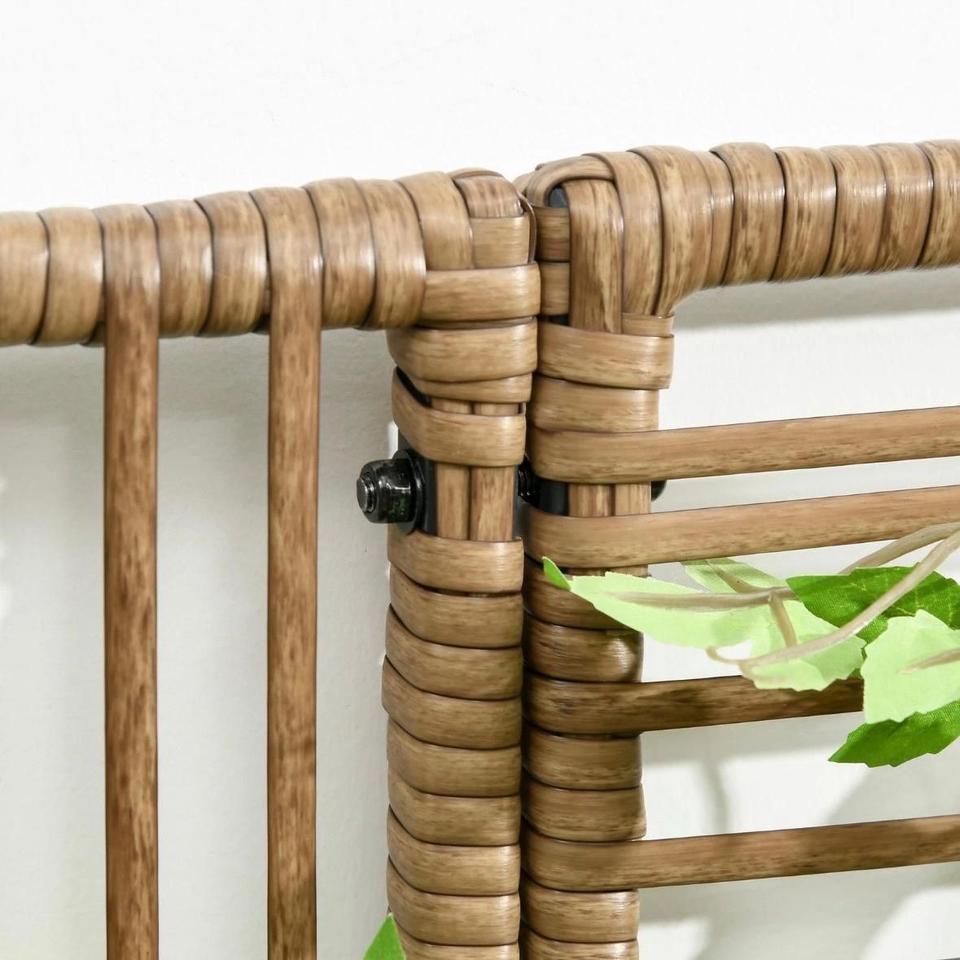Polyrattan Hochbeet Rankgitter Blumenkasten