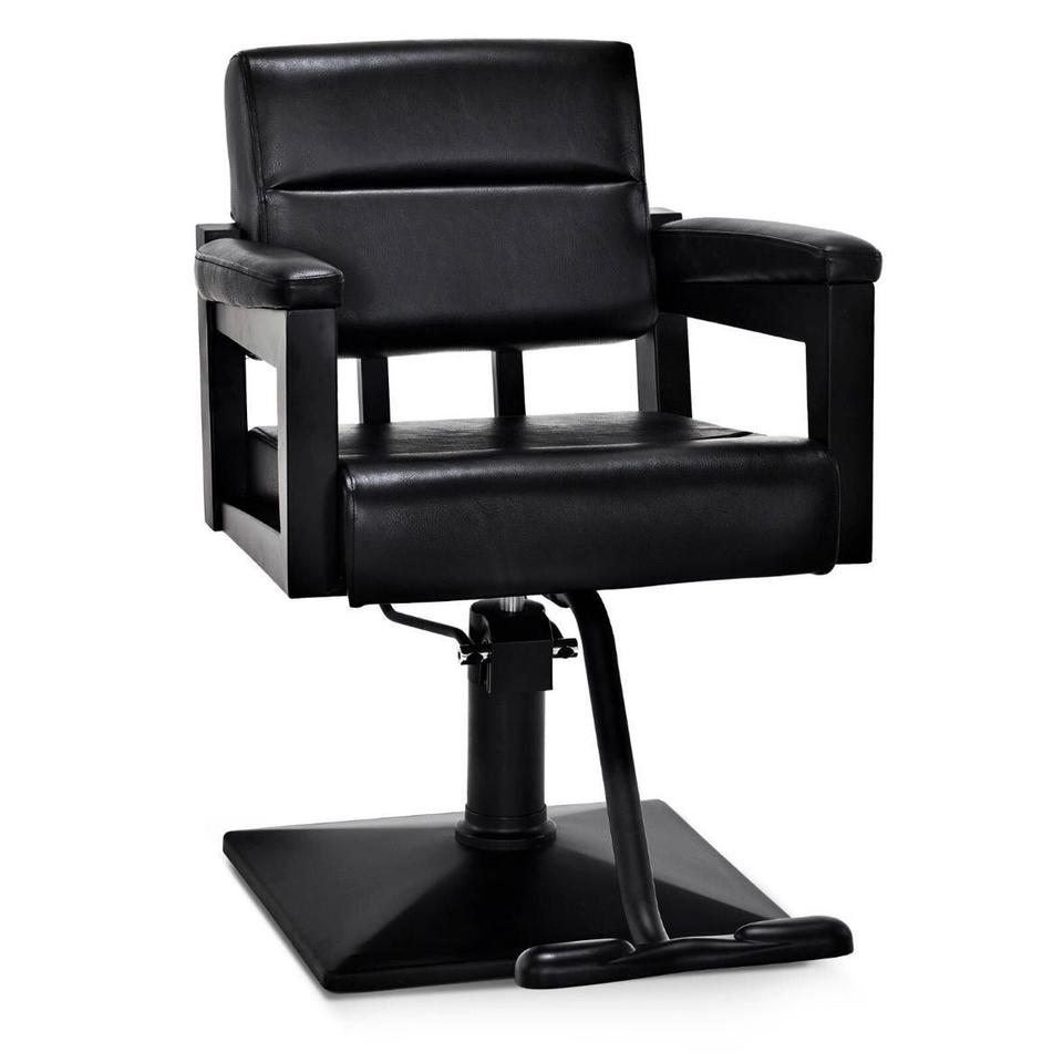 Friseurstuhl Barberstuhl höhenverstellbar 360° Schwarz
