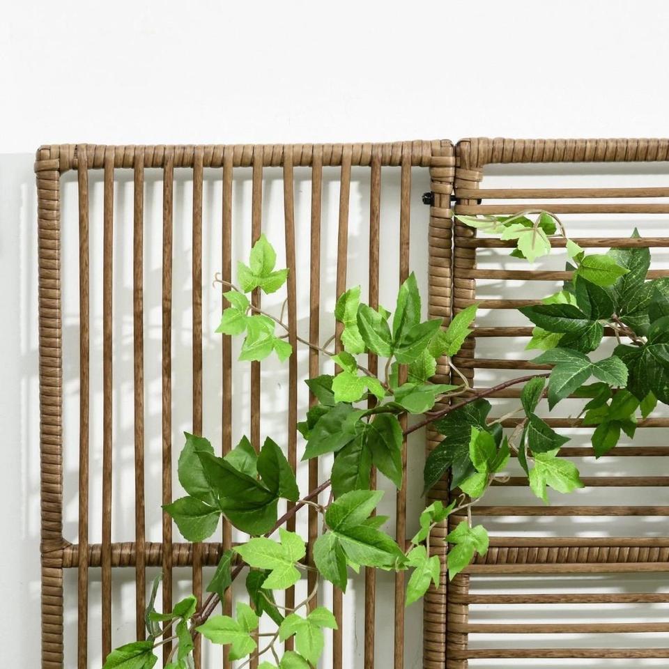 Polyrattan Hochbeet Rankgitter Blumenkasten