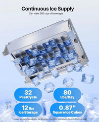Kommerzieller Eiswürfelbereiter  Eiswürfelmaschine 36kg/Tag