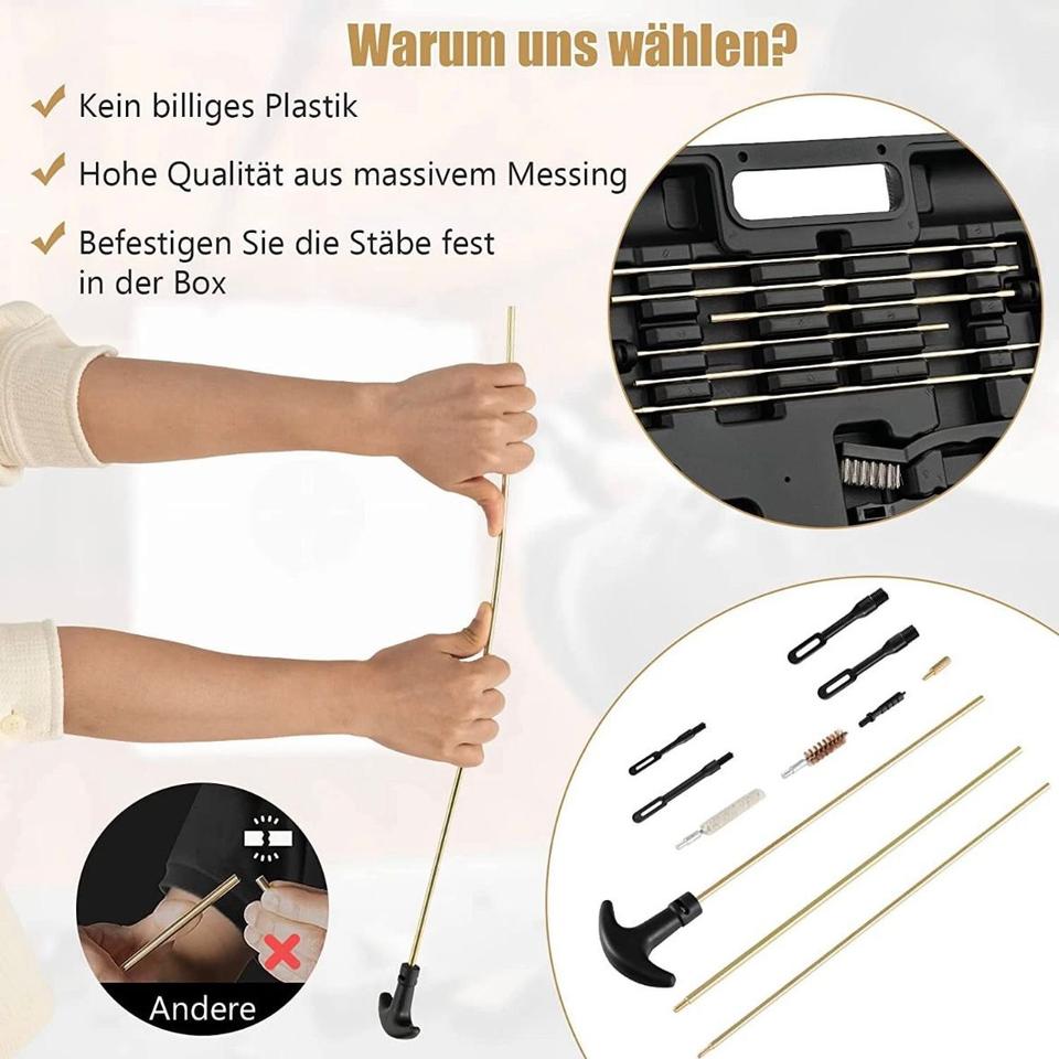 107tlg Waffenpflege Waffenreinigungsset Pistole Reinigungsset