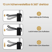Friseurstuhl Barberstuhl höhenverstellbar 360° Schwarz