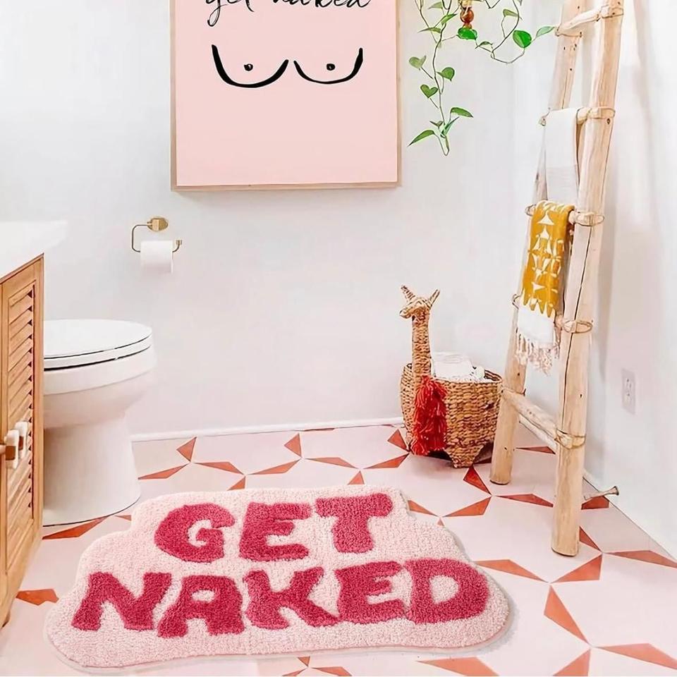 Badematte Get Naked Rosa rutschfest 79cm