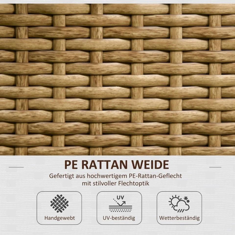 Polyrattan Hochbeet Rankgitter Blumenkasten
