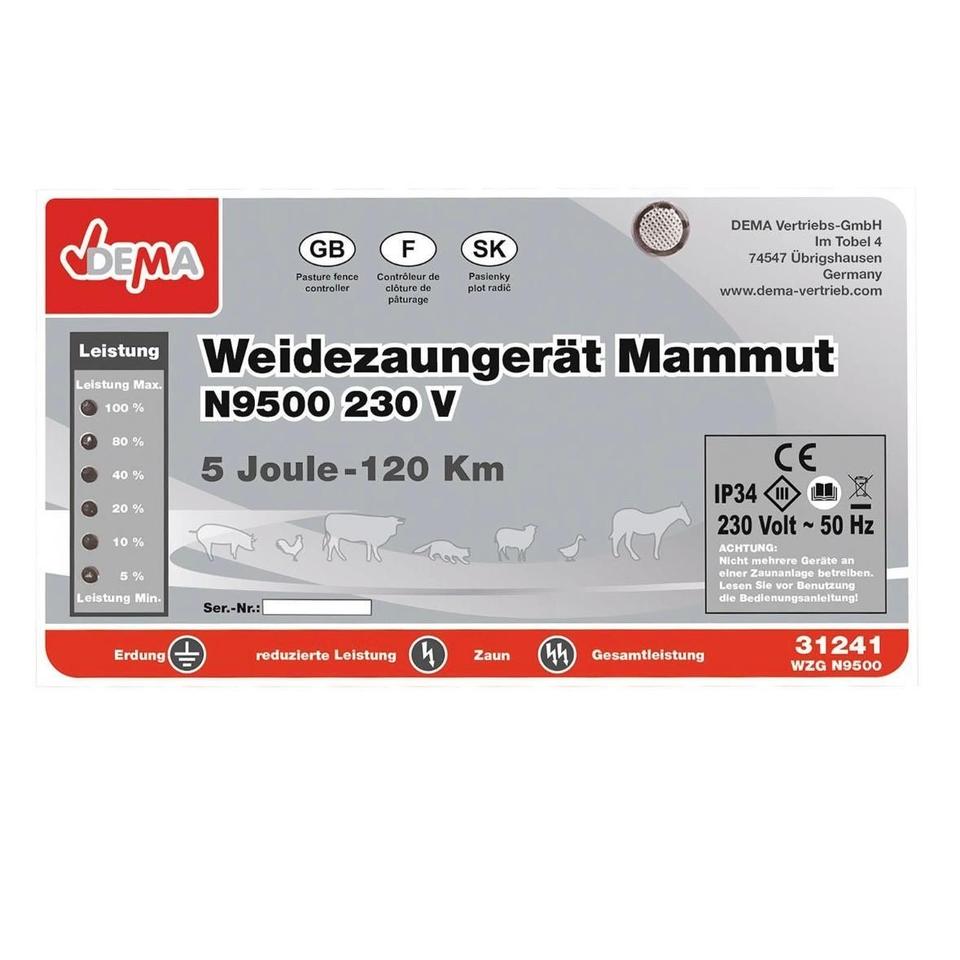 Weidezaungerät Elektrozaungerät Weidegerät 5 Joule 120km
