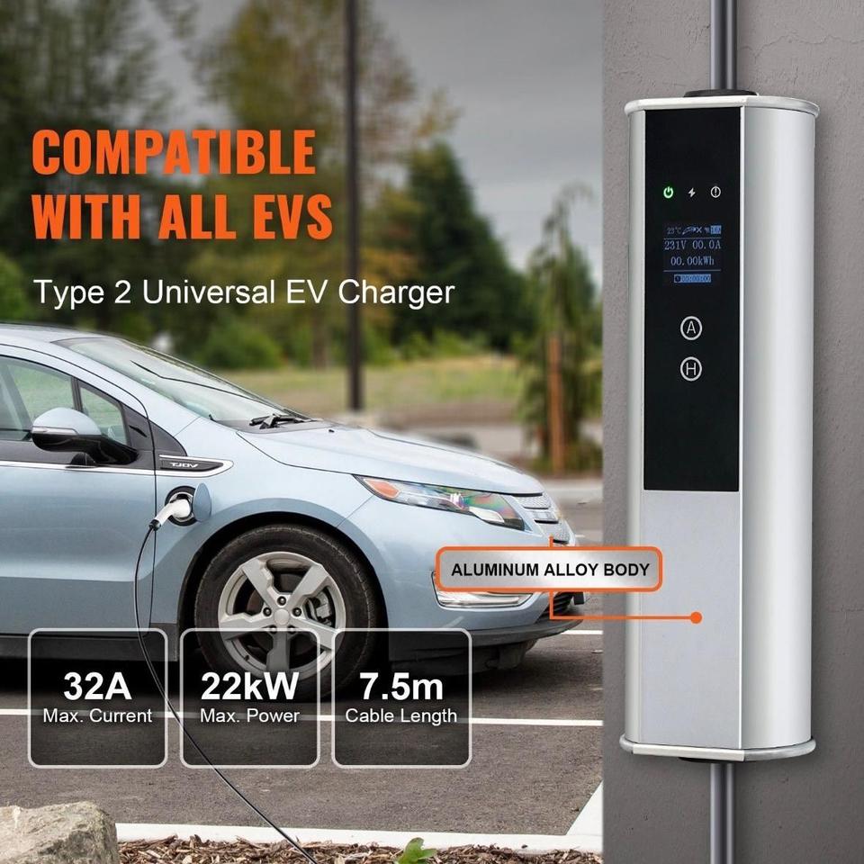 Typ 2 EV Ladegerät 32A 7,36kW CEE 7,5m