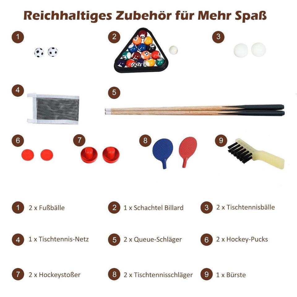 4in1 Tischkicker Kicker Tischfußball Kickertisch Spieltisch Air
