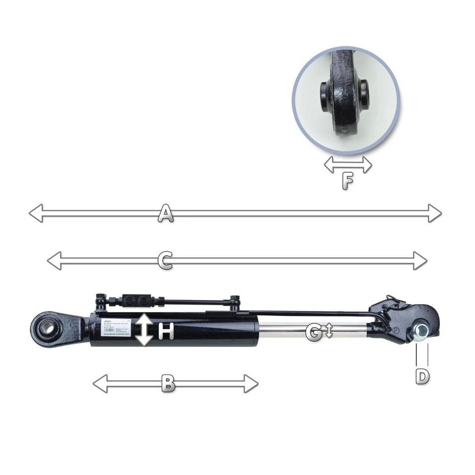 Hydraulischer Oberlenker Fanghaken 890 Kat 2 Traktor Schlepper