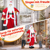 Weihnachtsmann 115cm Stehend Geschenk Weihnachtsglocke Indoor Dekofigur