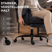 Bürostuhl Höhenverstellbar Verstellbare Rückenlehne Polsterstuhl Rollen