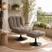 Loungesessel Hocker 360° Höhenverstellbar Sessel Möbel