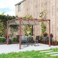3x3m Garten-Pergola Terrassendach Aluminium verstellbar UPF30 Sonnenschutz