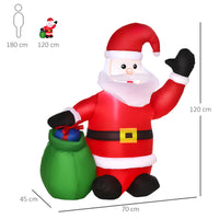 Aufblasbarer Weihnachtsmann 120cm Outdoor Weihnachtsdekoration Gebläse