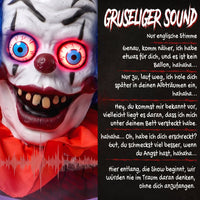Clown Animatronic Halloween 167cm Dekoration Bewegungsmelder