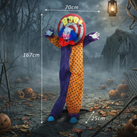 Halloween Animatronic Clown Deko Horror Grusel Dekoration 167cm