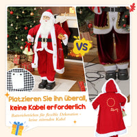 Weihnachtsmann 115cm Stehend Geschenk Weihnachtsglocke Indoor Dekofigur