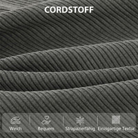 Schlafsofa Verstellbare Rückenlehne Bettfunktion Stauraum Cordbezug