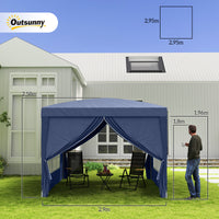 Pavillon 3x3m Pop-up Zelt Faltpavillon Pavillon Überdachung