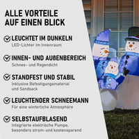 Schneemann Weihnachtsdekoration LED Selbstaufblasend 180cm Gebläse