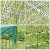 Freigehege Kleintiergehege Laufgitter Meerschweinchen 220x103x103cm