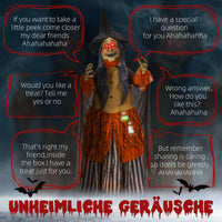 Halloween Animatronic Hexe Zaubertrank Deko 183cm Beweglich