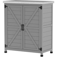 Gartenschrank Arbeitstisch Gartenmöbel Außenschrank Arbeitsfläche Werkzeugschrank