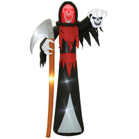 Halloween Aufblasbarer Sensenmann Dekoration 370cm LED Skelett