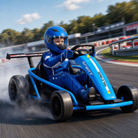 Kinder Elektrokart Gokart 24V Drift Kart Sanftanlauf Musik Hupe