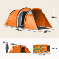 Tunnelzelt Campingzelt Outdoor Camping 426x206x154cm Wasserdicht