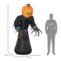 Halloween Aufblasbarer Kürbisgeist LED Beleuchtung Halloween Deko Outdoor