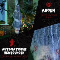 Halloween Mumie 170cm Soundfunktion Bewegungssensor LED-Lichter Deko