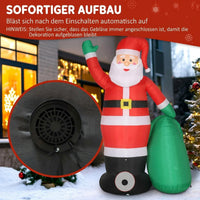 Aufblasbarer Weihnachtsmann 275cm Sack LED Beleuchtung Weihnachtsdeko