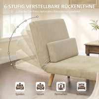Schlafsessel 3in1 Ausklappbar Cord Verstellbare Rückenlehne