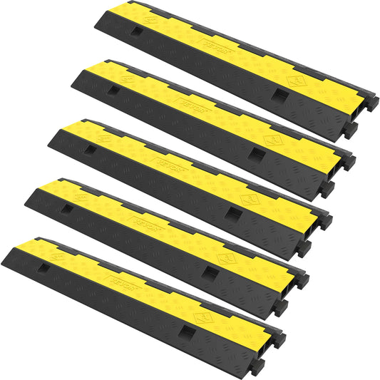 5x Kabelschutzmatte 2-Kanal 101x24,5x5cm Kabelbrücke 5t
