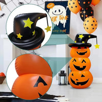 XXL Aufblasbarer LED Kürbis 140cm  Beleuchtung Halloween Dekoration Garten