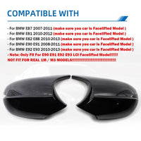 2x Spiegelkappen Gehäuse E90 E91 E92 E93 LCI 2009-2013 Glanz Schwarz