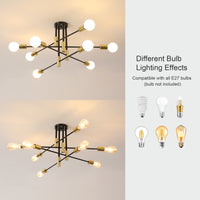 Deckenlampe 8-Flammig Industriestil Lampe Beleuchtung Deko