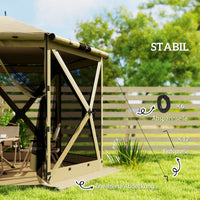 Faltpavillon 300x260x221cm Pop-Up Pavillon Gartenzelt Partyzelt
