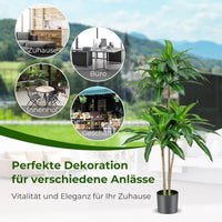 Kunstpflanze Dracena Zimmerpflanze Palme Drachenbaum Topf