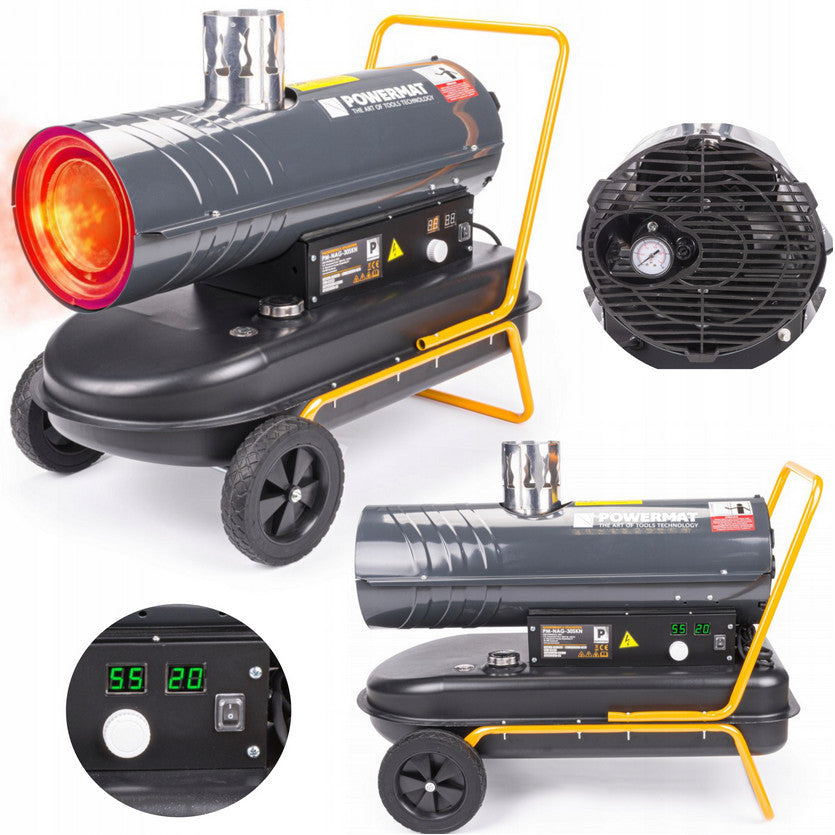 Heizkanone 30kW Bauheizer Diesel Heizgebläse Ölheizgebläse Abgasrohr
