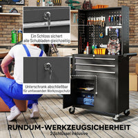 Werkzeugschrank Werkzeugkasten Rollen Lochplatte Werkstatt 69x33x133cm