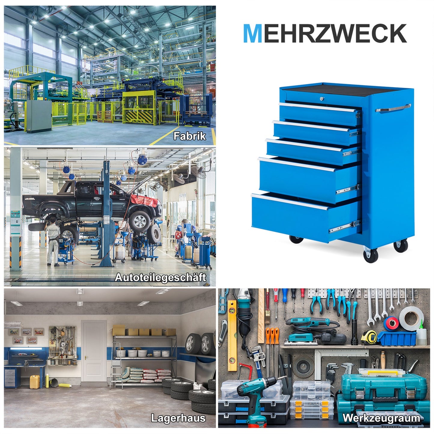 Werkstattwagen Bewegbar Stahl 61x33x82cm Wagen Werkstatt