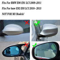 2x Spiegelkappen Gehäuse E90 E91 E92 E93 LCI 2009-2013 Glanz Schwarz