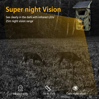 4K Solar Wildkamera 60MP WLAN Handyübertragung IP66 Nachtsicht 120°