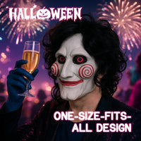 Halloween Vollkopfmaske Horror Jigsaw Maske Cosplay Kostüm