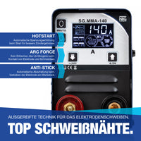 Elektroden Schweißgerät 140 A Inverter E-Hand MMA IGBT ARC Mini Schweißtechnik