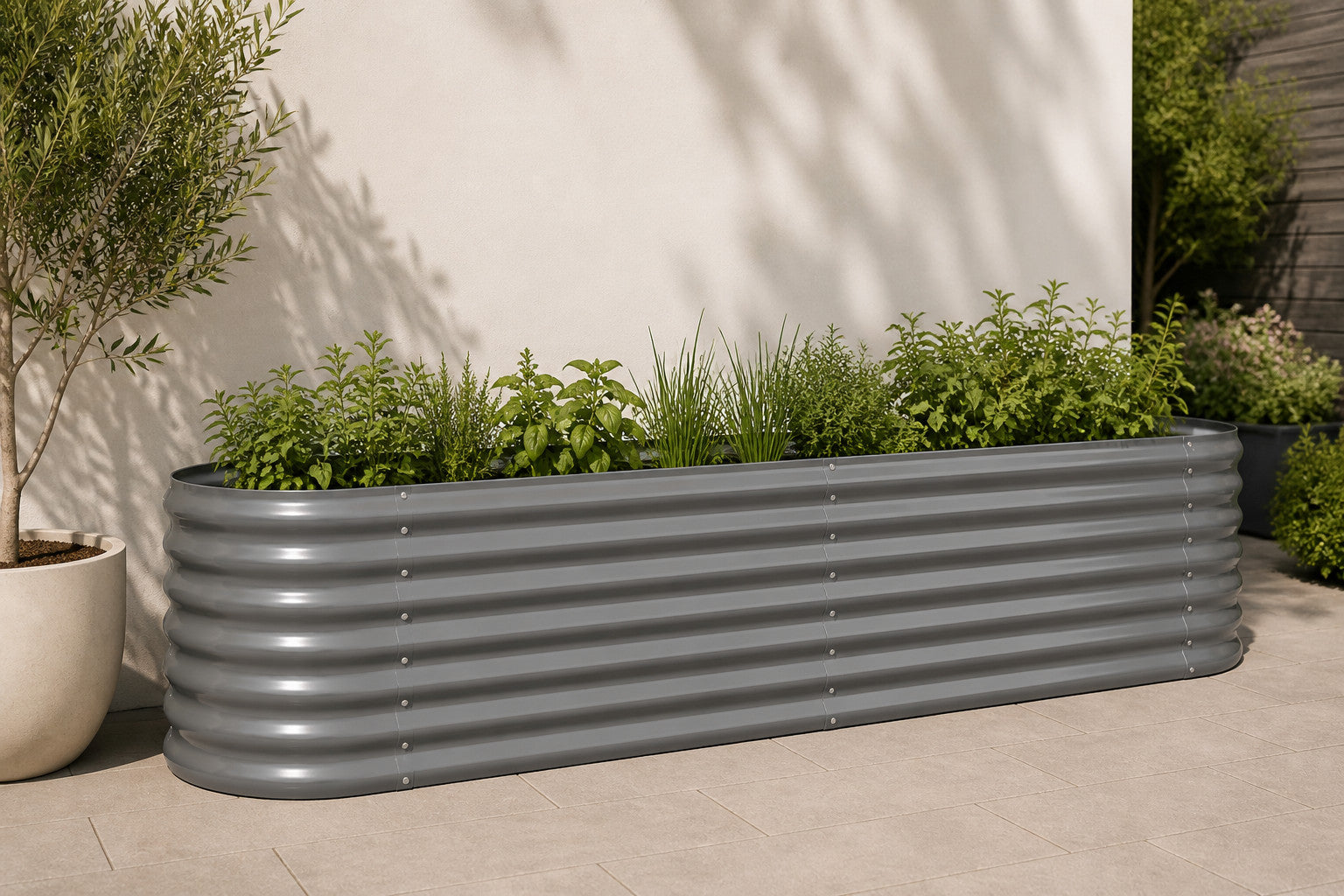 Hochbeet Pflanzbeet Stahl Verzinkt 152x40x36cm Garten Beet