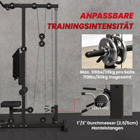 Kraftstation Latzugturm Kabelzugstation Ruderzug Fitnessgerät Heimtraining